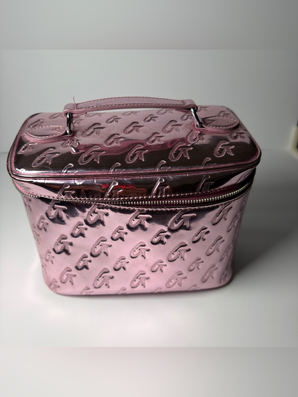 LARGE METALLIC MONOGRAM TOILETRY BAG